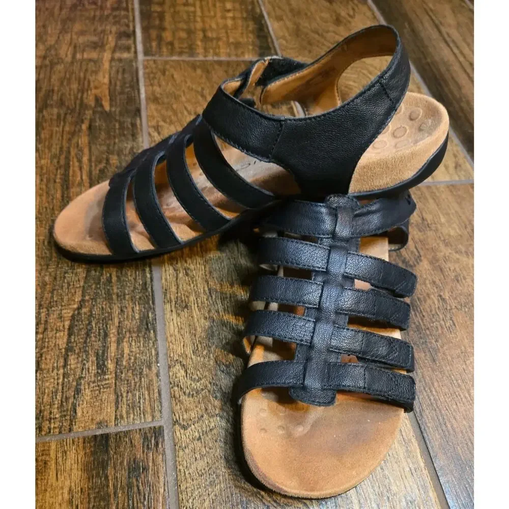 Vionic Harissa Gladiator Adjustable Leather Strap Orthopedic Comfort Sandals sz9
